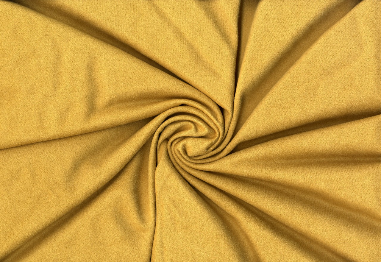 Sueded French Terry Fabric – Soft Stretch Terry-Back Knit for Dresses & Jackets