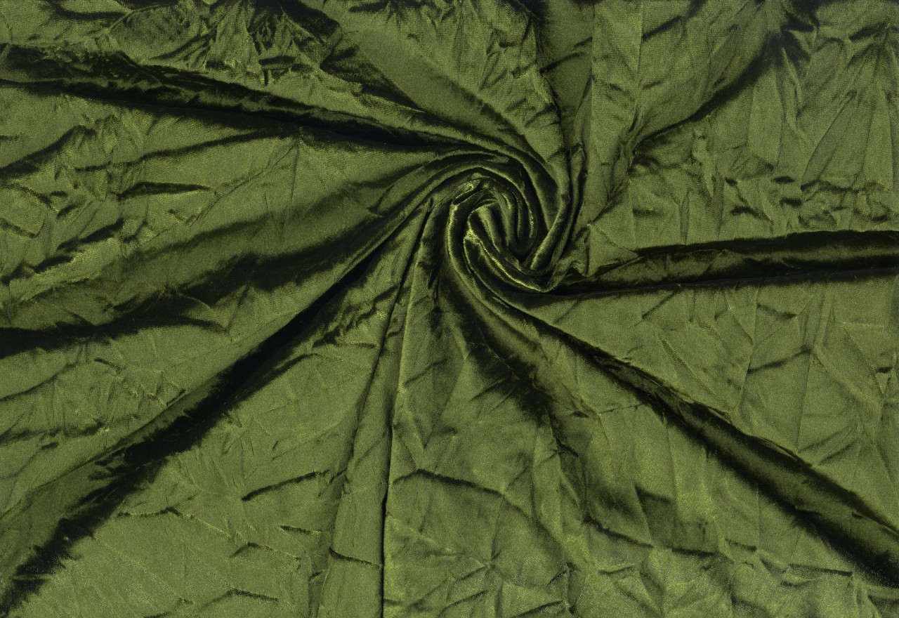 Iceberg Crinkled Velvet Fabric by the Yard 4-Way Stretch Panne Crushed Pile