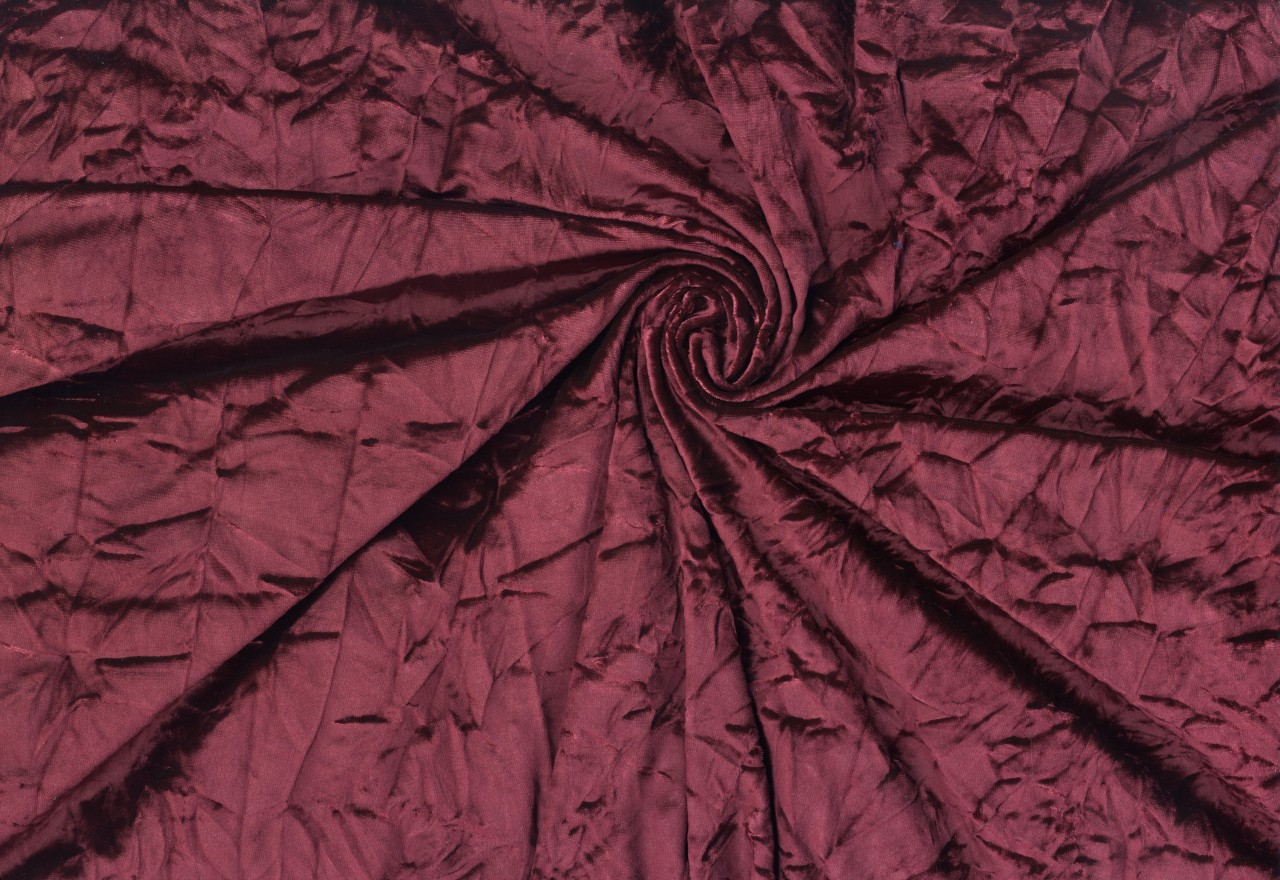 Iceberg Crinkled Velvet Fabric by the Yard 4-Way Stretch Panne Crushed Pile