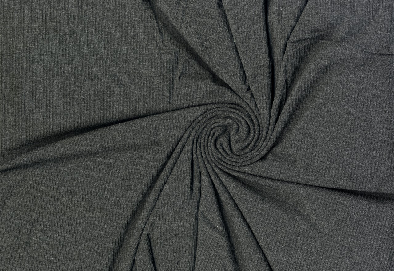 Rayon Span 4×2 Rib Knit Fabric by the Yard — 4-Way Stretch, 10 Colors