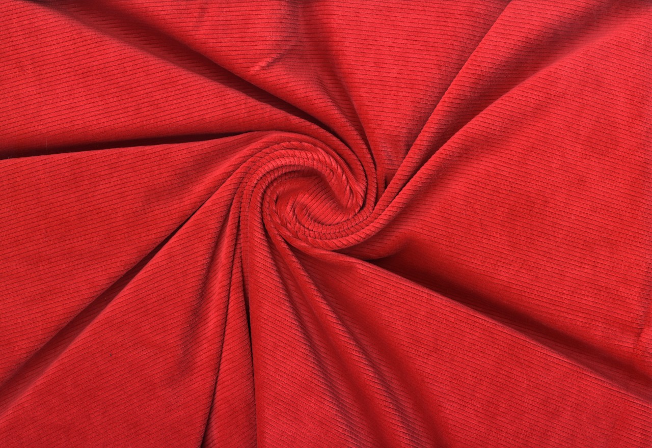 Creek Corduroy Fabric by the Yard 4-Way Stretch 285 GSM Knit Pile Rib Apparel