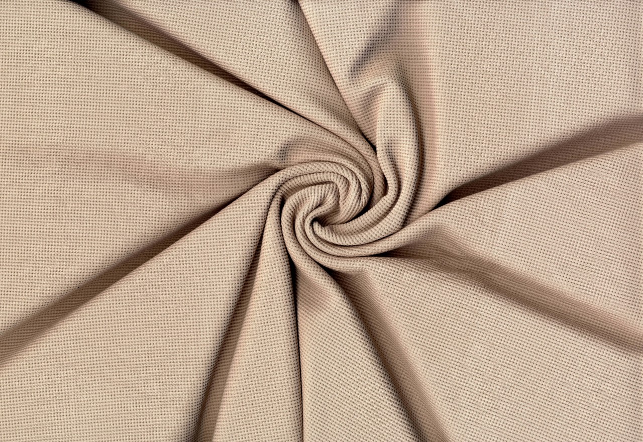 Micro Waffle Verdure Fabric by the Yard 4-Way Stretch Rayon Knit 330 GSM 58