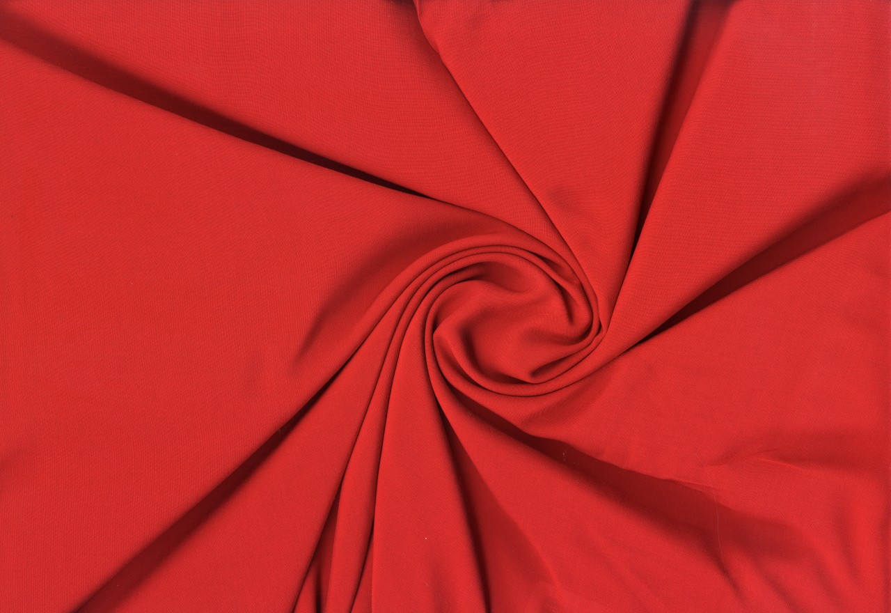 Rayon Lawn Fabric by the Yard — Red, Lightweight 80 GSM, 58″ Wide