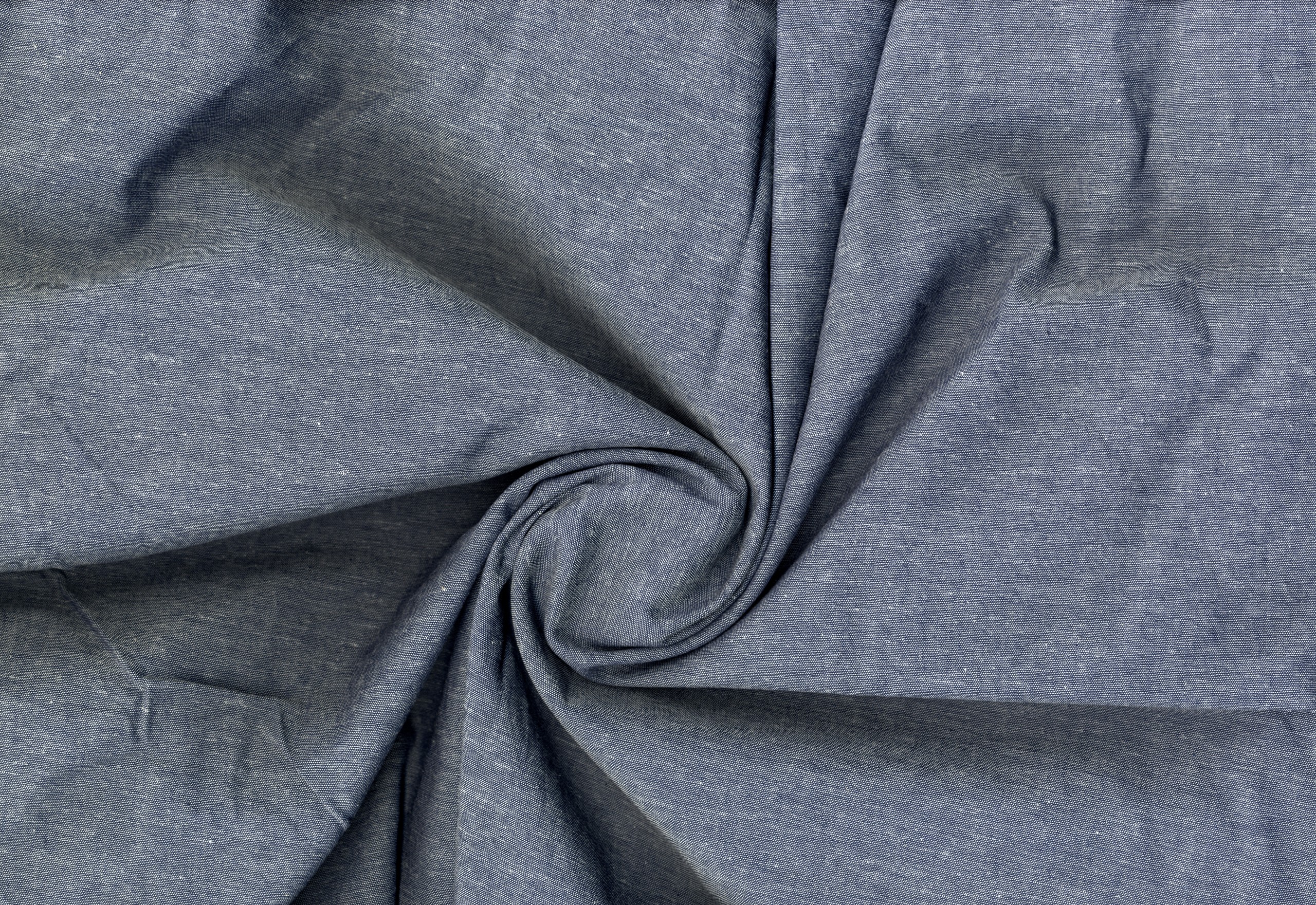 Cotton Stretch Chambray Fabric by the Yard 2-Way Stretch Dress Shirt Woven 120GS